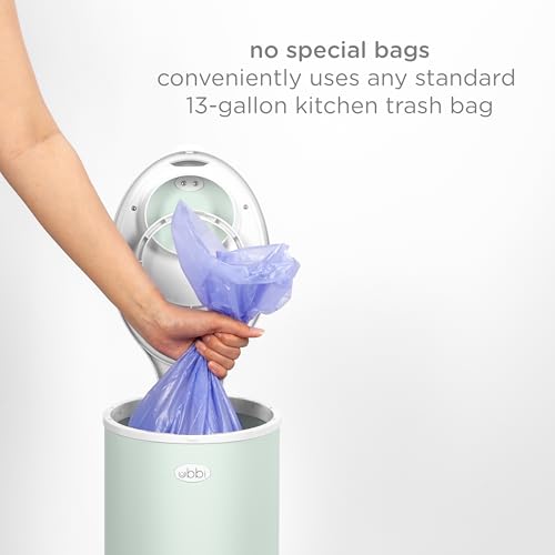 Ubbi Steel Diaper Pail, Odor Locking, No Special Bag Required, Award-Winning, Registry Must-Have, Sage Green by Ubbi - Image 3