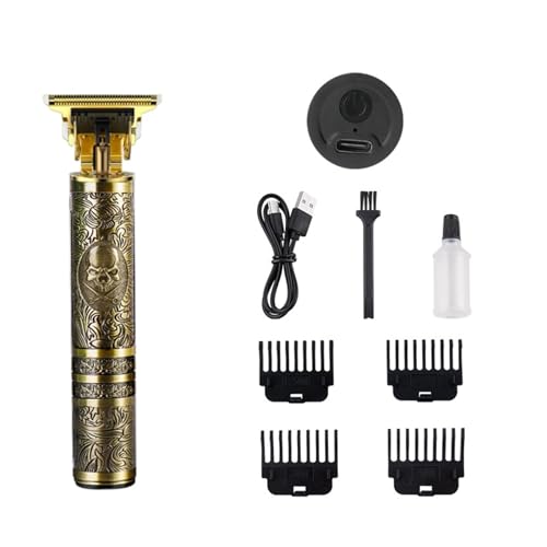 Original Metal Body Retro Set T9 Large Capacity 1200ml Battery Senior Hair Cutting Machine Pro(Metal Body C)
