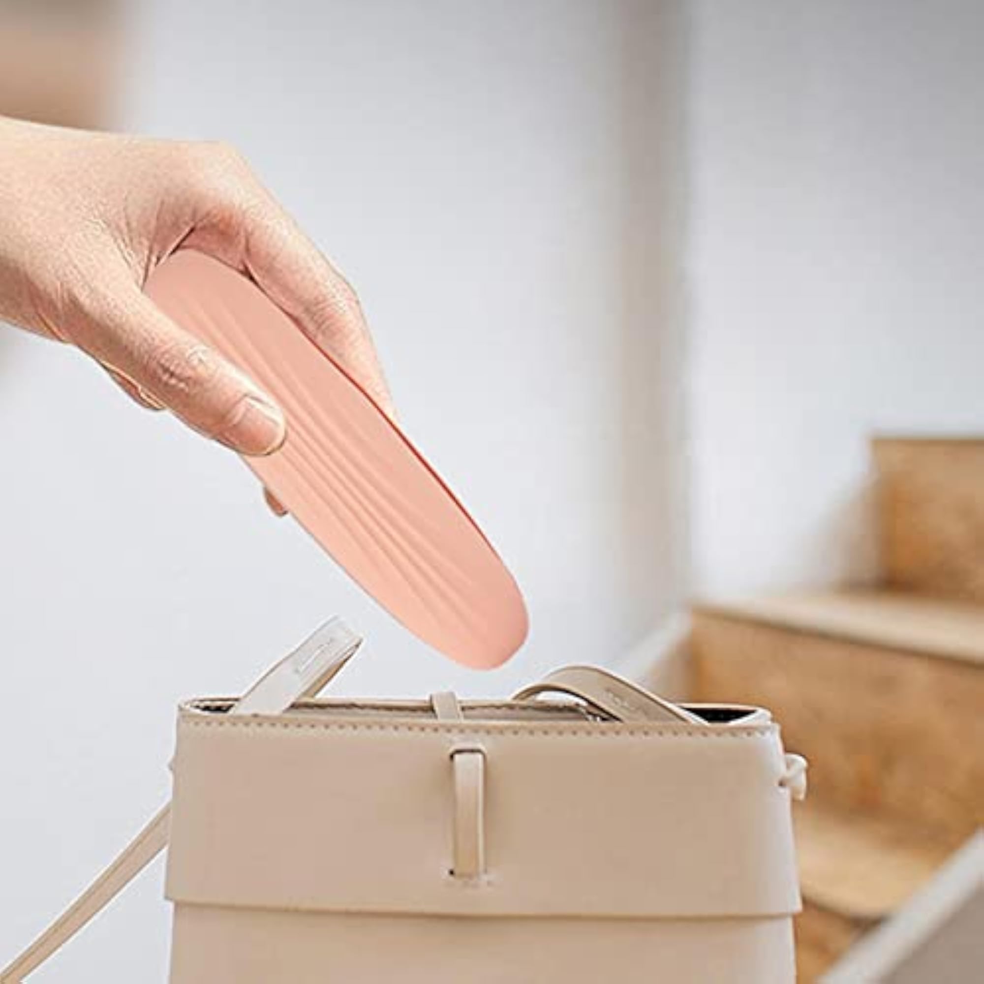Mini Portable Silicone Makeup Bag for Travel, Pink