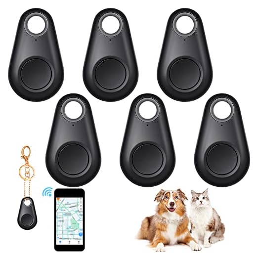 Smart Tracker Key Finder Locator Anti Lost GPS Tracker Wireless Anti Lost Alarm Sensor Device Finder Mini PET GPS Tracker for Kids Locating Phone Keys Wallets Luggage Item Finder, Black (6)