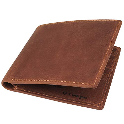 Awofer Engraved Wallet For Men-I Love You, Anniversary Present For Men, Husband Present, Boyfriend Present, Men Personalized Present #TOP3