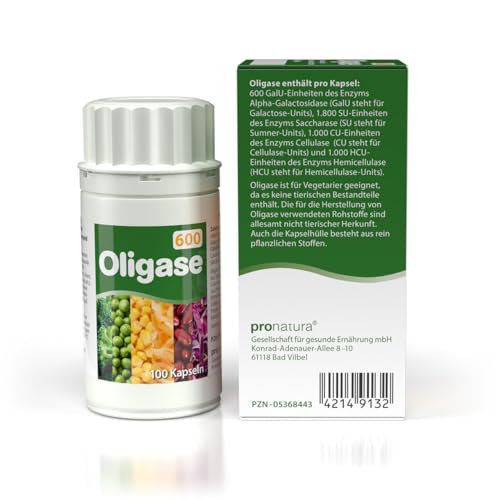 Pro Natura Oligase 600 Tabletten gegen Blähungen, Enzymmischung zur Verdauung