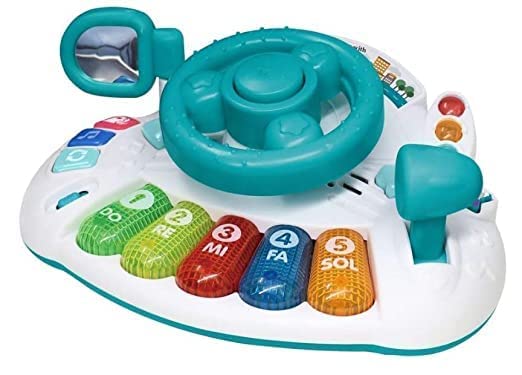 Jack Royal Baby Musical Toys Piano with Steering Wheel, Toddler Electronic Light Up Keyboard Learning Toy Set, Mini Driving Educational Development Music Toys for Toddlers and Kids