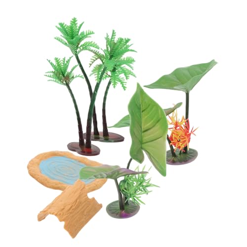 BESPORTBLE 1 Juego Accesorios para Jardín de Miniatura con Plantas de Estanque Artificiales Falsos y Figuras para Decoración de Zen Hadas