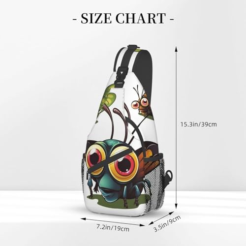 Bolso Sling para Hombre y Mujer Estampado Insectos miniatura 3
