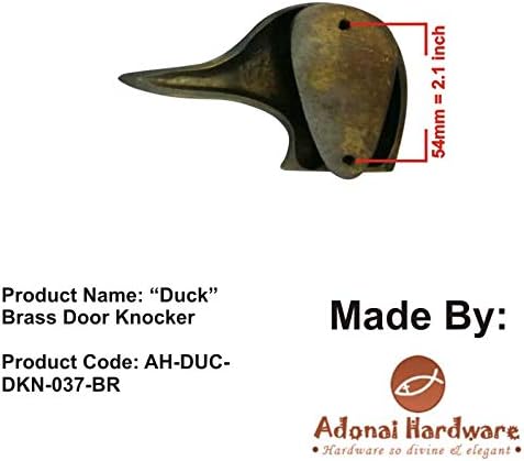 Adonai Hardware Duck Brass Door Knocker