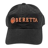 Beretta Men's Cotton Twill Hunting Outdoor Casual Hat with Beretta Trident logo, Grey