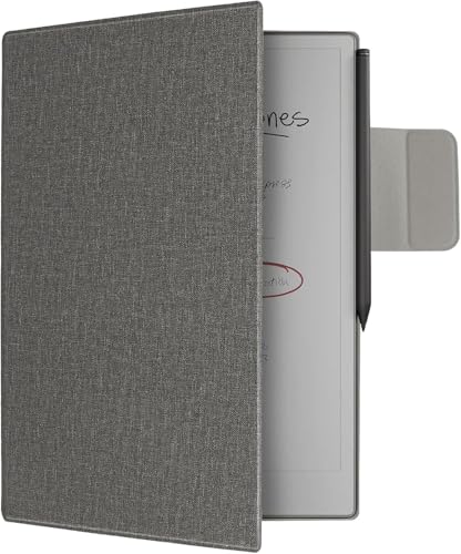 Zuooiec Case for Remarkable Paper Pro 11.8”, Slim Hard Back Shell Protective Auto Sleep/Wake Book Folio Cover with Pen Holder for Remarkable Paper Pro Tablet 2024 Released,Grey