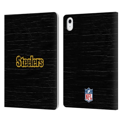 Carcasa de cuero tipo libro para Apple iPad Air de los Steelers con acabado premium