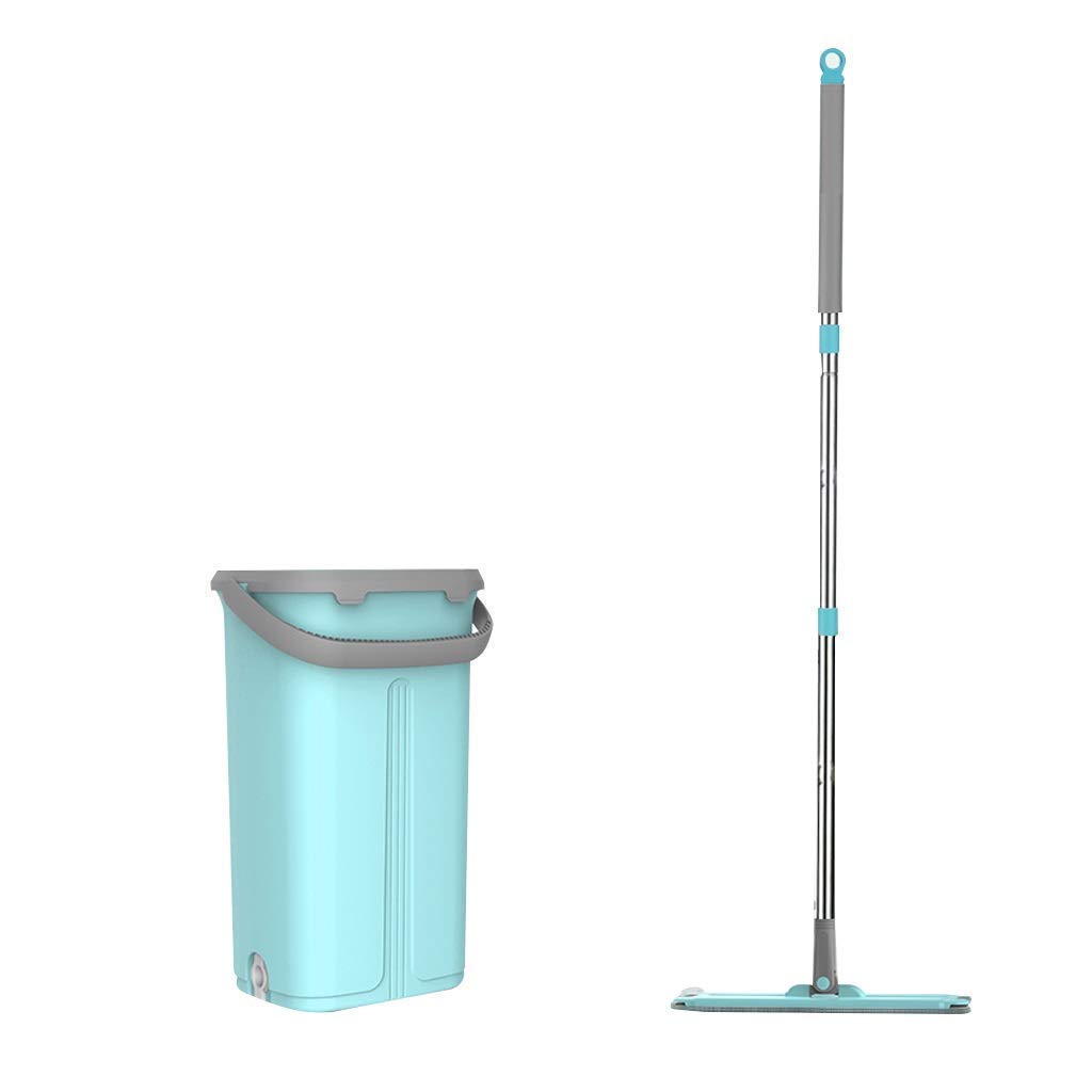 Buena absorción de Agua Juego de Limpieza de trapeadores y Cubos Seco y Mojado Colgante 360 ​​& deg; Paño de Cabeza Azul Limpio * 2 Inicio