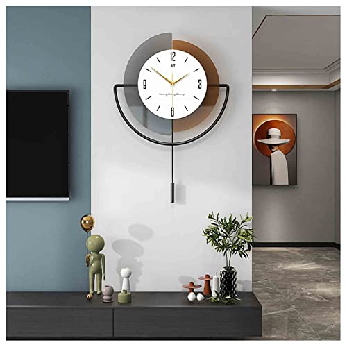 Horloge murale quartz silencieuse grand format 50x70 cm décor moderne de salon