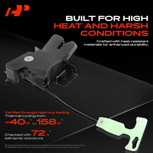 Image of A-Premium Trunk Latch Compatible with Ford Mustang 2010-2014 Coupe, Rear Tailgate Lock Latch Actuator