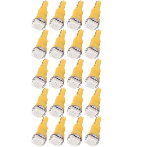 Pack 20 Lámparas LED T5 1-SMD 5050 para Tablero Amarillo