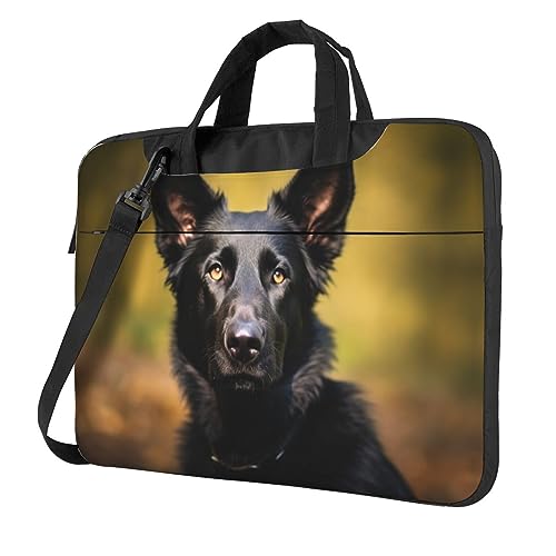 Sacoche portable berger allemand noir, cadeau idéal grand format