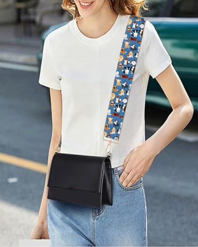 Image of Purse Strap Replacement Crossbody 2 inch Wide Shoulder Strap, Cute Handbag Strap Bag Strap Replacement Belts Adjustable