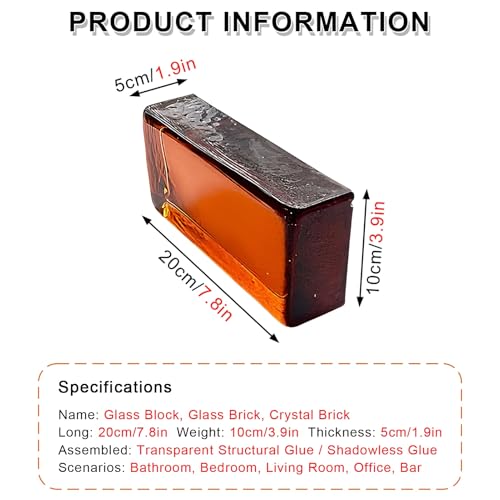 Bloques de vidrio transparente rectangulares para construcción de paredes decorativas en el hogar 3