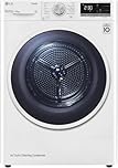 LG RH10V9AV4W Asciugatrice Smart a Carica Frontale 10kg, Serie V9, Classe C, Condensazione con Pompa di calore DUAL Inverter, Eco Hybrid, Condensatore autopulente, Allergy Care, Wi-Fi, Bianca