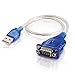 C2G 26886 USB to DB9 Serial RS232 Adapter Cable, Blue (1.5 Feet, 0.45 Meters)