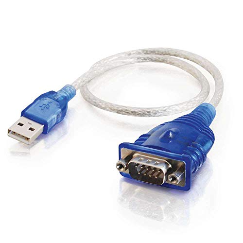Câble adaptateur USB vers DB9 RS232 bleu 0.5m C2G 26886 pour liaison modem et console