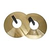 QUXVUIS Traditional Cymbal Musical Instrument Alloy Jazz Drum Crash Cymbals Home Practicing Students Suitable For Long Term Each Cymbal Comes Finger Strap For Easy Holding And, Golden, 200mm #4