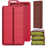 ZONBBEE 2 Pcs Molde Silicona Chocolate Profundos 21mm, Moldes Tableta Chocolate Turron de Grado Alimenticio para Barra Chocolat Forma Dubai y Reposteria