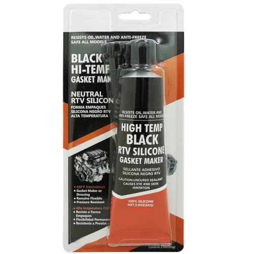 Various Neutral RTV Junta Eléctrica Aceite y Agua Resistencia Anticongelante Siendo Flexible Sellador de Juntas de Silicona para Reparación de Motores de Alta Temperatura, Color Negro