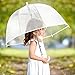 RONIARE 2 Pack Kids Clear Bubble Umbrellas for Rain Dome Windproof Umbrella Safety for Kids Girls and Boys, Clear