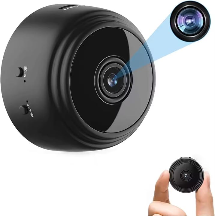 Mini Wireless Security Camera, HD Night Vision, WiFi Surveillance Camera with Smartphone App, Black-picture-16