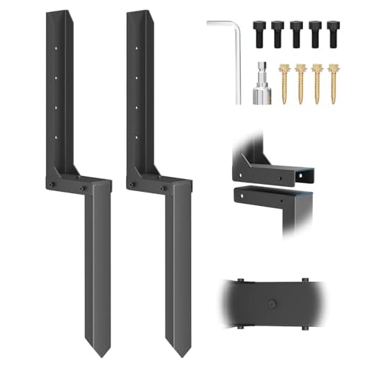 Fence Post Repair Kit 2 Pack, 8mm Double-Layer Post Anchor for Wood Posts