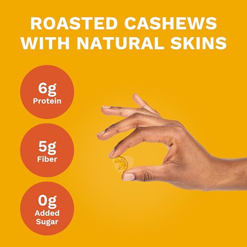 Image of Golden Turmeric Wrapped Whole Cashews by Karma Nuts, Air Roasted with Natural Skins, 2X more Fiber, Whole 30, Peanut-Free Facility, Kosher, Everyday Nut Snack, 7oz Resealable Bag