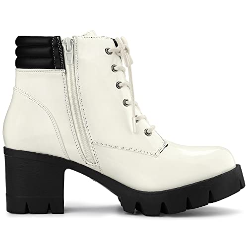 Bottines de combat à semelle crantée et talon carré Allegra K - 6