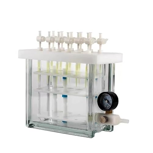 12-Channel Laboratory Vacuum Manifold Kit, Solid Phase Extraction (SPE) Device for Lab Sample Preparation, 12-Port SPE Vacuum Manifold for Analytical Chemistry