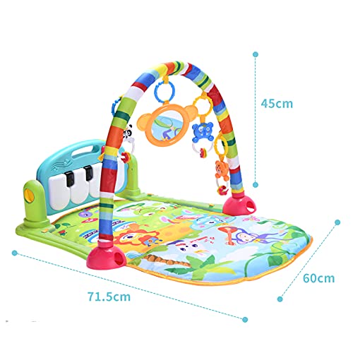 Baby Play Mat Baby Gym With Music And Lights, Activity Gym Mat With Multiple Sensory Infant Baby Toys, Detachable Kick And Play Piano Gym As Baby Gifts For Baby Boys&Girls Ages 0 To 3 6 9 12 Months - Thumbnail 7