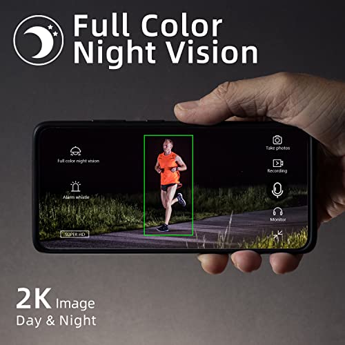 4 Pack Security Cameras Wireless Outdoor Solar Powered With Ai Detection, 2K Color Night Vision Security Camera With 2 Way Audio, Work With Alexa, No Monthly Fee, Spotlight & Siren, Ip65 Waterproof #TOP2