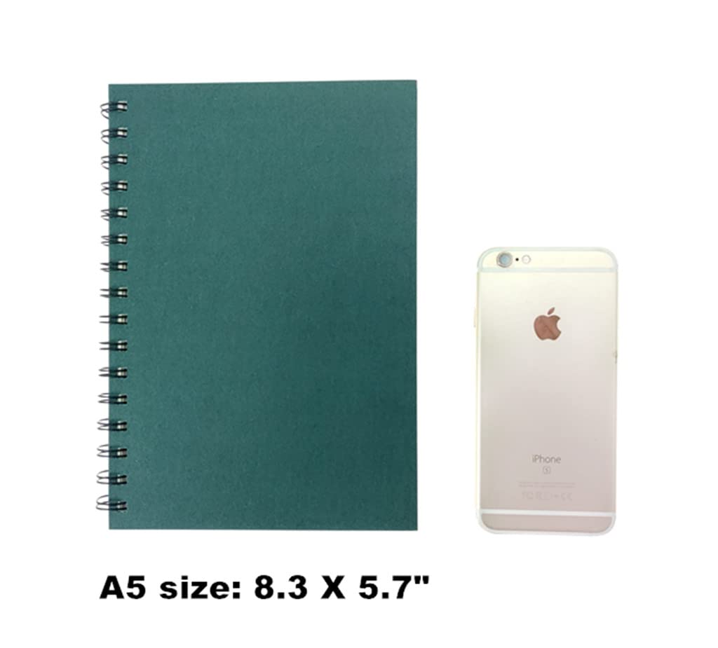 ALIMITOPIA Spiralnotizbuch, College-Notizbuch, liniert, dickes Papier, Hardcover, Spiralbindung, Notizblock, Tagebuch, Memo-Skizzen, Notizbuch für Schule, Büro, Geschäftsbedarf, 100 g/m² dickes