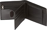 Sakkas Men's Bi-Fold Leather Wallet with 6 Credit Card Slots/ 2 Coin Pockets - Comes in a Gift bag - Black