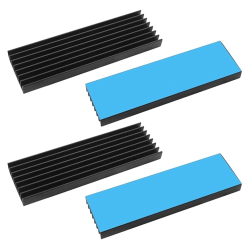 Disipador De Calor, 4 Piezas Disipadores De Calor De Aluminio, Disipador Térmico, Heat Sink, Con Pegamento Térmico, Para Componentes Electrónicos, 70mm X 22mm X 6mm