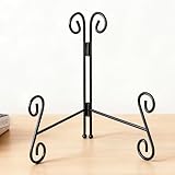 HEMYLU Plate Stand, 6 Inch Metal Plate Stands for Display 1 Pack, Black Iron Easel Stand Decorative Plate Holder for Picture Frame Photo Collectibles Book