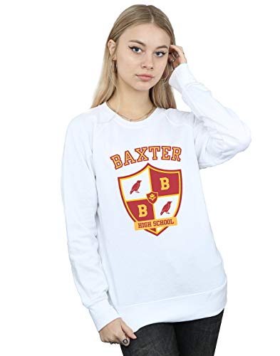 Image of Absolute Cult The Chilling Adventures Of Sabrina Women's Baxter Crest Sweatshirt White Small