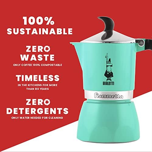 Bialetti Llamas Fiammera, Cafetera 3 Tazas, Aluminio, Electric Lime, Metal  – PREYCA