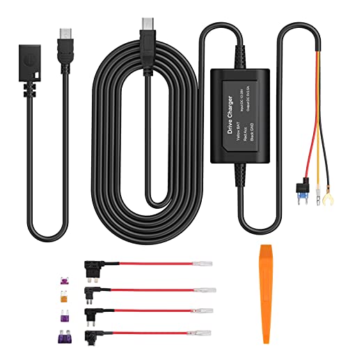 MEIRIYFA Dash Cam ACC Hardwire Kit, Micro USB Hardwire Dashcam Kit Step-Down Cavo, 12V-24V a DC 5V 3A Car Dash Charger Cavo di alimentazione - 3.5M MEIRIYFA Dash Cam ACC Hardwire Kit, Micro USB Hardwire Dashcam Kit Step-Down Cavo, 12V-24V a DC 5V 3A Car Dash Charger Cavo di alimentazione - 3.5M