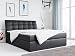 MKS MEBLE Boxspringbett Doppelbett - Polsterbett mit Multipocket-Matratze und Topper - Kunstlederbett mit Bettkasten - Schwarz Stauraumbett - H3 -DIEGOS