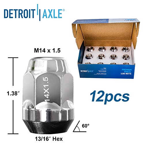 Image of Detroit Axle - 4WD Front Upper Control Arms Ball Joints Sway Bars Tie Rods + 24pc Lug Nuts Replacement for K1500 Tahoe Yukon Escalade - 39pc Set