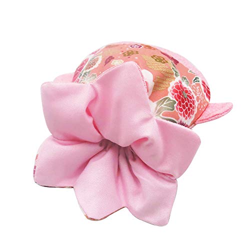Barbee Japanese Chirimen & Kimono Print Fabric Goldfish Drawstring Travel Small Things Cosmetic Key Bag Pouch Coin Purse With Earrings Christmas Gift (Small, Pink) #TOP4