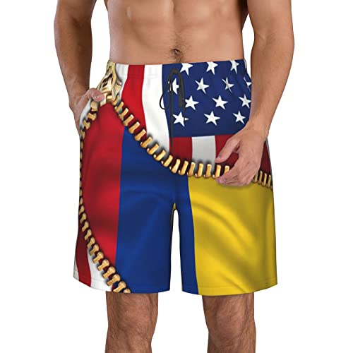 Generic Men's Swim Trunks Bathing Mesh Lining Suit Swimsuits Beach Shorts with Pockets—163