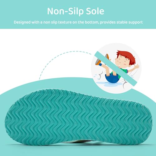 Image of WateLves Girls & Boys Kids Flip Flop summer Slide Sandals Slip on Suitable for Bath Shower Beach pool (Little Kid /Big Kid)