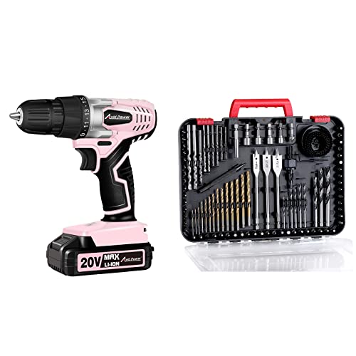 Avid Power 20V Max Lithium Lon Cordless Drill Set Bundle With 100Pcs Drill Bit Set #TOP9