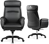 EUREKA ERGONOMIC Desk Chair Executive Office, High Back Tiltable, Comfortable Heavy Duty, Gaming Computer Chair, Wide Seat Adjustable Swivel, Big Tall Chair, Luxury PU Leather, Black&Dark Gray