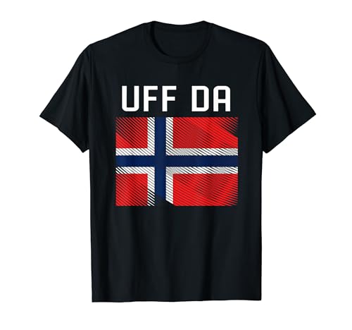 Bandera de Noruega Vikingo Escandinavo Uff Da Camiseta