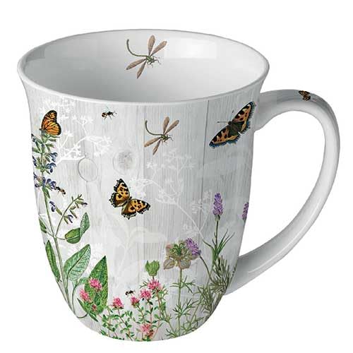 Ambiente Porseleinen mok ca. 400 ml beker bone china mok voor thee of koffie herfst winter Kerstmis Potpourri